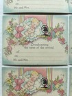 Vtg 1950s Baby Birth Announcement Small Cards And Envelopes Set Of 7 In Box