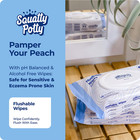 Flushable Wipes - 3 Pack  150 Total Wipes  - 99  Water   Plant-based - Green Tea