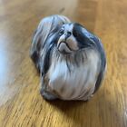Hungarian Hollahaza Pekingese Dog Figurine Porcelain Hand Painted
