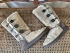 Ugg Australia Bailey Button Knee High Shearling Suede Boots Beige Women s 9