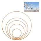 5pcs Metal Dream Catcher Dreamcatcher Ring Macrame Craft Diy Accessory gold 