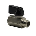 Mini Ball Valve 1 8  Male X Female Npt Chrome Plated Brass Body 450 Psi M X F