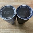 2 Yeti Rambler 35oz Stainless Steel Insulated  Mug Lid  Matte Black   Color