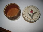 Folk Art Native American Porcupine Quill Trinket Box Signed Bernard Poyhey Mint