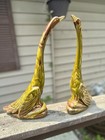 Pair Of Vintage Mid-century Modern Ceramic Long Neck Bird Figurines