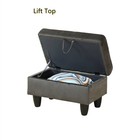 29  Storage Ottoman Bench W  Lift Top Home Office Flannel Espresso