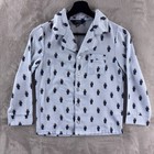 Polo Ralph Lauren Pajama Shirt Boys 8 Blue Polo Bear Print Button Down Sleepwear