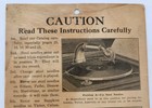 Vtg 1915   1925 Phonograph Instruction Card Tonearm Needle Guide Victor