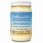 100  American Beef Tallow 14oz Glass Jar - Pure Rendered Fat For Cooking