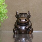 Old Chinese Dynasty Bronze Animal Cattle Bull Incense Fengshui Burner Censer