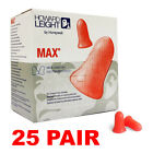 Howard Leight Max-1 Uncorded Disposable Ear Plugs  pick Total Pairs 