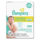 Pampers 07325 1-ply 6 7  X 7  Sensitive Baby Wipes - Unscented  White  7 ct  New