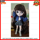 12  Blythe Doll Factory Joint Body Glossy Face Brown Hair New Custom Lip Toy Diy