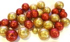 Christmas Vase Filler 110 Glitter Styrofoam Balls Crafts Table Scatter  red Gold