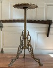 Vintage 32    Victorian Inspired Metal  Plant Stand With Embossed Cherubs