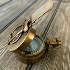 Antique Vintage Solid Brass Wwii Military Pocket Compass Giftfor X-mass