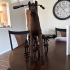 Hard Plastic And Cast Iron Horse With Real Leather Seat  I   ve Had It For 36years