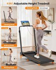 3 5hp 4in1 Foldable Treadmill W 12  Adjust Incline 2led Electric Running Joggin
