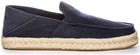 Toms Alonso Heritage Canvas Midsole Slip On Cotton Mens Casual Navy Us  8 - 13