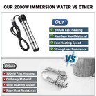 2000w Immersion Water Heater Submersible Portable Electric Heaters Fast Heating