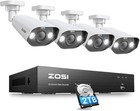 Zosi 8ch 8mp Poe Security Camera System 4k 2tb Nvr Ai Vehicle Detect 2-way Audio