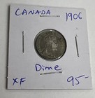 1906 Canada 10 Cent Silver Dime Coin
