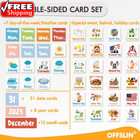 Classroom Calendar Pocket Chart With 70pcs Cards  Kids Calendar Pocket Chart For