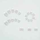 24pcs Elegant Set Of Bright White French Pointed Patch-on Nails - Medium Square