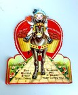 Valentine Stand Up Pop Out Die Cut Card Girl On Donkey