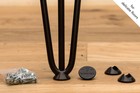  set Of 4  Factory New Hairpin Table Legs 28 Inch  3 Prong  Black  With Hardware