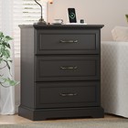 Farmhouse 3 Drawers Dresser For Bedroom  24  Wide Modern Chest Of Drawers