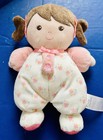 Baby Starters Lovey Doll W  Rattle Brunette Pink Floral Stuffed Plush Toy 2019