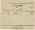 1933 Railroad Voucher Check Colorado      San Luis Valley Southern Railway Co 