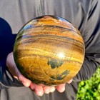 3 72lb Natural Tiger s Eye Stone Quartz Sphere Crystal Ball Rock Healing