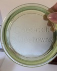 Vintage 1930   s Goodrich Silvertown Green Uranium Glass Tire Ashtray Insert