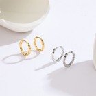 Women Girl 316l Stainless Steel Silver Gold Twisted Huggie Hoop Earrings Ac1