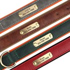 Soft Leather Personalized Dog Collar Id Tag Engraved For Small Medium Large Dogs