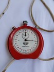 Vintage Tag Heuer Trackmaster Stopwatch Red Works Great