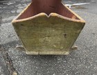 Rare Early New England Primitive Cradle Original Dry Mossy Green And Red Paint