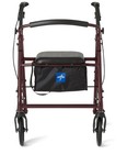 Medline Basic Steel Rollator W 8in Wheels Burgundy 1ct