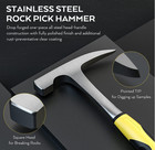 Incly 26pcs Geology Rock Pick Hammer Kit  Gold Mining   Prospecting Tools Set