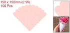 100 Pcs Wedding Confetti Cones Paper Tapers Hollow Print Cone Wave Pink