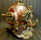 Steel Vintage Style Antique Finish U s Navy Mark V Scuba Diving Divers Helmet