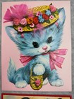 4 Large 9 X 7 Vintage Coby Birthday Cards  the Pet Set   W  Envelopes