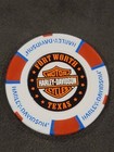 Fort Worth Hd   Texas  white red blue Full Color  Harley Davidson Poker Chip