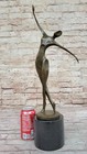 Abstract Modern Art Mid Century Dancer Genuine Bronze Sculpture By Milo Statue