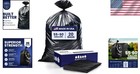 Industrial Strength 55 Gallon Trash Bags - Tear Resistant  Perfect For Cleanups