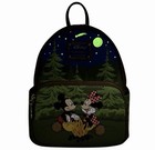 Disney Loungefly Mickey  Minnie   Friends Camping Scene Backpack wallet Set