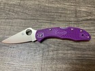 Spyderco Delica 4 Knife With Purple Frn Handles C11fppr