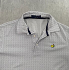 Masters Shirt Adult Medium White Pga Golf Polo Augusta Made In Italy Logo Mens M